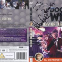 Tim Bradley's DVD cover of 'Day of the Daleks' signed by Katy Manning and Richard Franklin