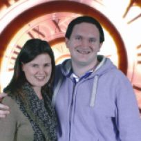 Tim Bradley with Sophie Aldred at 'Science of the Time Lords', National Space Centre, Leciester, January 2016