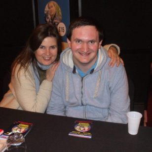 Tim Bradley with Sophie Aldred at 'Science of the Time Lords', National Space Centre, Leciester, January 2016