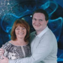 Tim Bradley with Sarah Sutton at 'Science of the Time Lords', National Space Centre, Leicester, January 2016