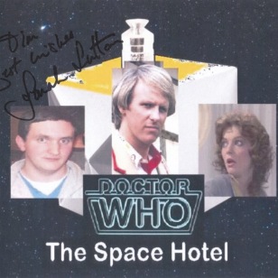 Tim Bradley’s cover of ‘The Space Hotel’ signed by Sarah Sutton
