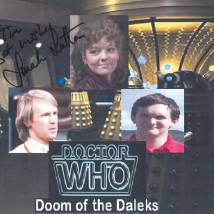 Tim Bradley’s cover of ‘Doom of the Daleks’ signed by Sarah Sutton