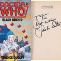 Tim Bradley's book of 'Doctor Who - Black Orchid' signed by Sarah Sutton