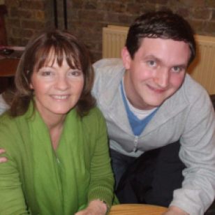 Tim Bradley with Sarah Sutton at 'Fifth Element', Chiswick, London, February 2010