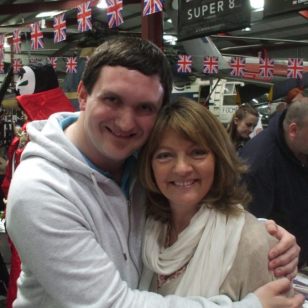 Tim Bradley with Sarah Sutton at the 'Stars of Time Film and Comic Con', Weston-super-Mare, May 2016