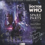 Tim Bradley's vinyl cover of 'Spare Parts' signed by Peter Davison and Sarah Sutton