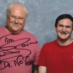Tim Bradley with Colin Baker at the 'Collectormania Glasgow 2012', Braehead Arena, August 2012