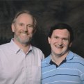 Tim Bradley with Peter Davison at 'Worcester Comic Con', August 2016