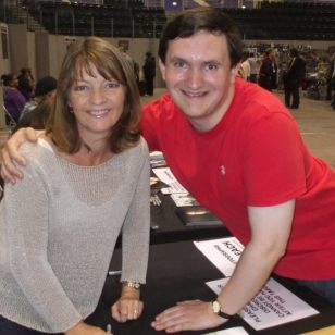 Tim Bradley with Sarah Sutton at the 'Collectormania Glasgow 2012', Braehead Arena, August 2012