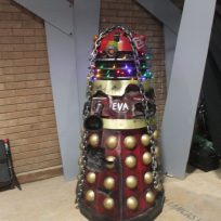 Eva Dalek with Christmas lights on at the 'Stars of Time Film and Comic Con 2016 @ The Tropicana'