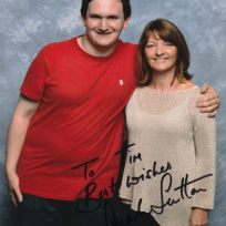 Tim Bradley with Sarah Sutton at 'Collectormania Glasgow 2012', Braehead Arena, August 2012