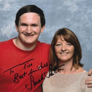 Tim Bradley with Sarah Sutton at the 'Collectormania Glasgow 2012', Braehead Arena, August 2012