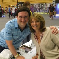 Tim Bradley with Sarah Sutton at 'Worcester Comic Con', August 2016