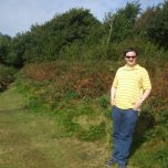 Tim Bradley on the coastal path to Saundersfoot - Amroth, September 2016