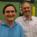 Tim Bradley with Peter Davison at H-Con, Eastleigh in Hampshire, July 2015
