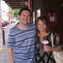 Tim Bradley with Sarah Sutton at 'Time Warp', Weston-super-Mare, July 2014