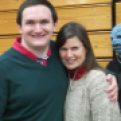 Tim Bradley with Sophie Aldred at the 'Timeless Collectors' fair, Fareham in December 2014