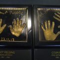 Handprints by Janet Fielding and Colin Baker at the 'Doctor Who Experience', November 2016