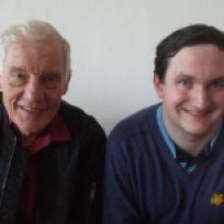 Tim Bradley with Richard Franklin at 'Valiant 2015', Sheffield, March 2015