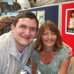 Tim Bradley with Sarah Sutton at 'Stars of Time', Weston-super-Mare, July 2012