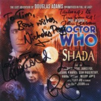 Tim Bradley's CD cover of 'Shada' signed by Paul McGann, Lalla Ward, John Leeson and Nicholas Pegg