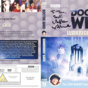 Tim Bradley's DVD cover of 'Warriors' Gate' signed by Matthew Waterhouse