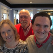 Tim Bradley with Karen Gledhill and Hugh Ross at the 'Timey-Wimey 1', Brighton, November 2014