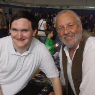 Tim Bradley with Terry Molloy at the 'Bournemouth Film & Comic Con 2015', August 2015