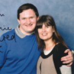 Tim Bradley with Sophie Aldred at the 'Cardiff Film & Comic Con', Motorpoint Arena, Cardiff, March 2014