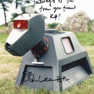 K9 from 'The Stones of Blood' signed by John Leeson ('Tailwags to Tim from your friend K-9!)