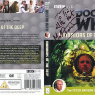 Tim Bradley's DVD cover of 'Warriors of the Deep' signed by visual effects designer Mat Irvine