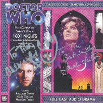 Tim Bradley's CD cover of '1001 Nights' signed by Sarah Sutton and Alexander Siddig