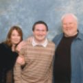 Tim Bradley with Colin Baker and Nicola Bryant at 'Dimensions 2015', Newcastle, October 2015