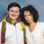 Tim Bradley and Vinette Robinson at the 'London Comic Con Spring', Olympia, March 2019