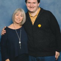 Tim Bradley with Wendy Padbury at 'Film & Comic Con Cardiff', Motorpoint Arena, Cardiff, March 2019