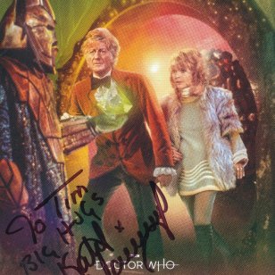 Tim Bradley's Blu-ray booklet of 'Doctor Who- Season 10' signed by Katy Manning