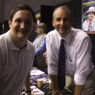 Tim Bradley with Chris Barrie at the 'Bournemouth Film & Comic Con', Weston-supere-Mare, May 2016