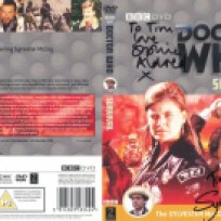 Tim Bradley's DVD cover of 'Survival' signed by Sylvester McCoy and Sophie Aldred
