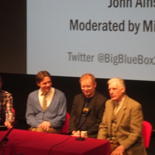 The 'Destiny of the Doctor' panel with producer Michael Stevens, director John Ainsworth, writer Andrew Smith and Richard Franklin at 'Big Blue Box 2', Tunbridge Wells, March 2013