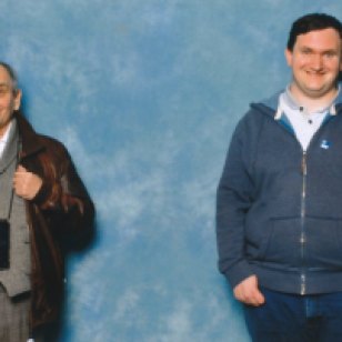 Sylvester McCoy and Tim Bradley at the 'London Comic Con Spring 2022', February 2022