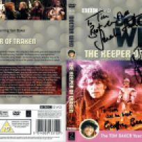 Tim Bradley's DVD cover of 'The Keeper of Traken' signed by Sarah Sutton, Geoffrey Beevers and Graham Cole